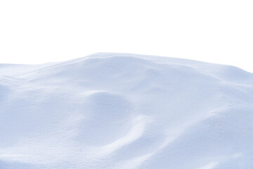 Wall Mural - white snow in daylight, background, isolate on black background