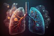 Human Lung model illness, Lung cancer and lung disease, human lung illustration