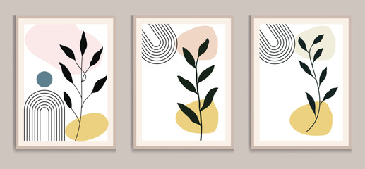 Wall Mural - printable minimalist print. wall art for bedroom, living room, and office decor. hand draw vector de