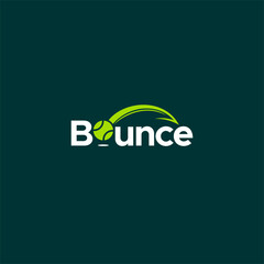 Bounce Typography Logo using tennis ball