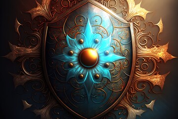 Wall Mural - Radiant Shield of Serene Protection Generative AI