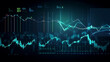 © Jesus From Baku - business economic charts with flashing effects, stock analysis, trading, cryptocurrencies, investments. generative ai