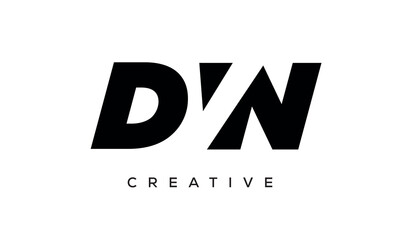 DVN letters negative space logo design. creative typography monogram vector