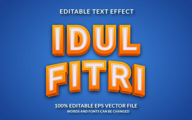 Wall Mural - Idul Fitri Editable Text Effect