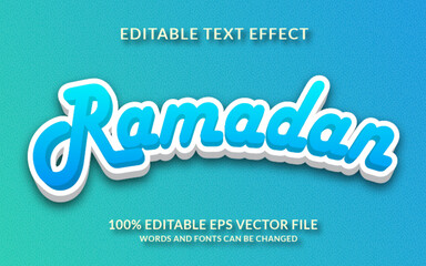 Wall Mural - Ramadan Editable Text Effect