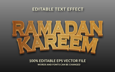 Wall Mural - Ramadan Kareem Editable Text Effect