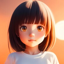  Anime Girl Little White , People, Background Artwork Digital Art Illustration Wallpaper Painting, Abstract Luxury, Generative AI , Generative Artificial Intelligence, Seasons Concept 