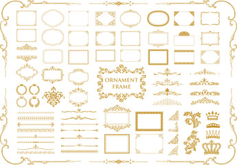 Elegance set of vintage frames. Floral ornament. decorative vector frames and borders.
