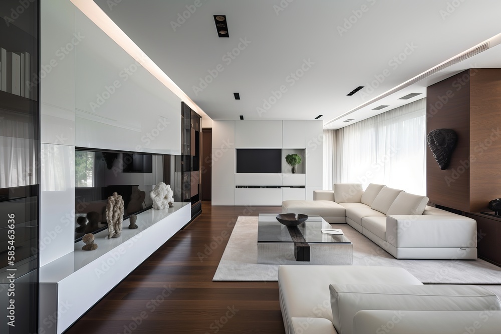 Light Color Interior Color The light-colored modern interior creates a comfortable and free space ...