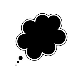 Sticker - Thought bubble thinking cloud line art vector icon