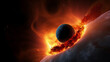 A small planet orbiting a massive black hole
