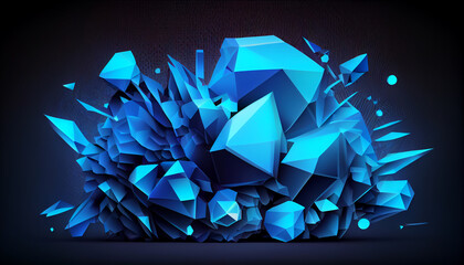 Wall Mural - Vector Modern polygon colorful low poly background Ai generated image