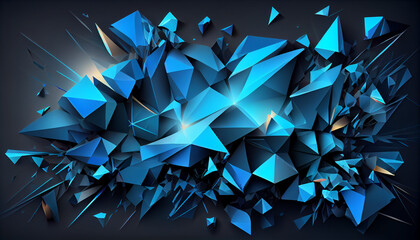 Wall Mural - Vector Modern polygon colorful low poly background Ai generated image