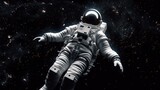 Fototapeta Kosmos - Astronaut floating in a cosmic sea of stars, 3D render, Generative AI
