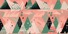 Pattern Christmas Theme Minimalist Lines