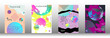 © niko180180 - Future futuristic template with abstract forms for banner design, poster, booklet, report, journal.
