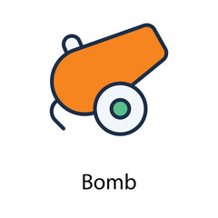 Wall Mural - Bomb icon. Suitable for Web Page, Mobile App, UI, UX and GUI design.