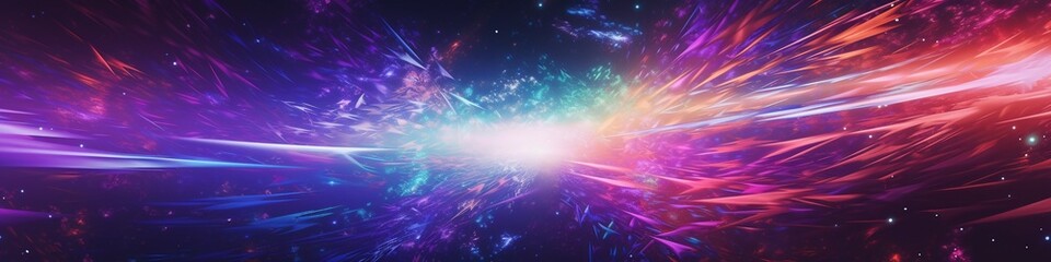 Wall Mural - Futuristic colorful galaxy background banner