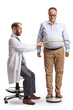© Ljupco Smokovski - Doctor taking waistline measures from a mature man
