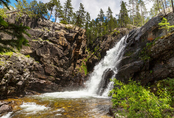 Sticker - Waterfall in forest