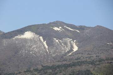 Poster - 不忘山(宮城県)/やや雪が残る不忘山の頂上付近