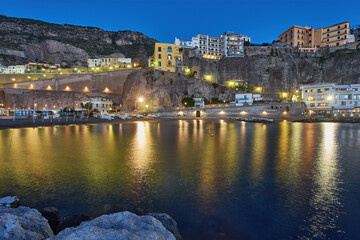 Wall Mural - View of the Amalfi Coast and the village of Meta, Italy.