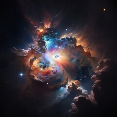 Wall Mural - visualization of space