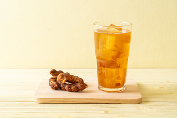 Poster - Delicious sweet drink tamarind juice and ice cube