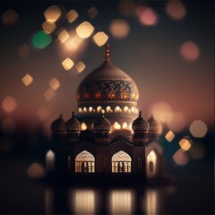 Wall Mural - mosque in night