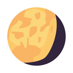 Wall Mural - flat yellow planet