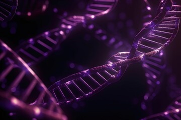 Wall Mural - close up of a futuristic purple and black building structure. generative ai