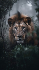 portrait of a lion