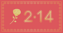 Vector Illustration Poster For Valentine's Day