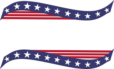 usa flag frame with copy space for your text or design