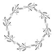 © CholladaArt - Hand drawn floral wreath illustration