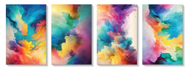 Wall Mural - Abstract watercolor background. Background set