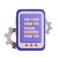 Web development concept 3d icon. Idea of coding and programming interface.