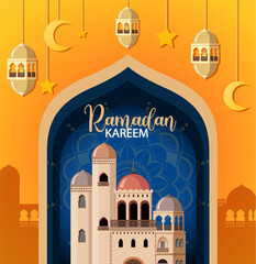 Canvas Print - Ramadan Kareem Poster Design