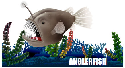 Wall Mural - Anglerfish Deep Sea Creature