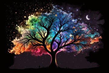 the tree of life stars in the night sky