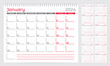 © wild - Calendar 2024 planner template. Week Starts on Monday. Set of 12 Months. Vector Illustration