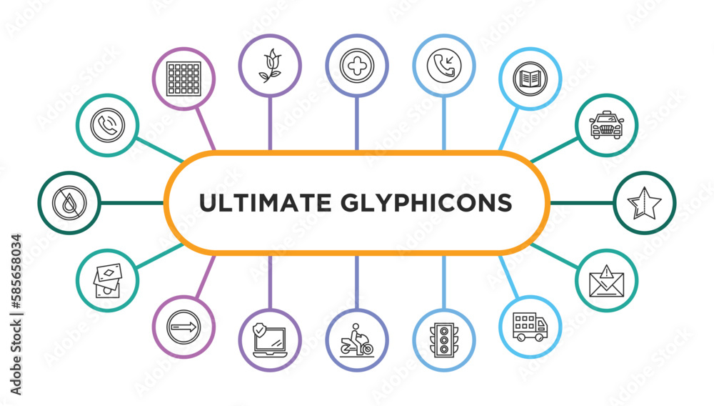 Image vectorielle Stock ultimate glyphicons outline icons with ...