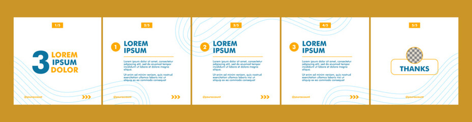 set of carousel or microblog templates for social media posts