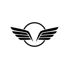 Sticker - wings vector logo