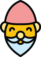 Sticker - Ceramic gnome icon. Outline Ceramic gnome vector icon for web design isolated on white background color flat