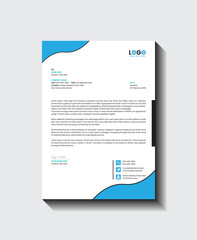 Wall Mural - Creative and modern business letterhead design template