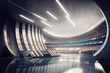 Modern luxury VIP room in a futuristic soccer stadium (Generative AI)