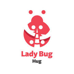 Wall Mural - Ladybug Hug Logo