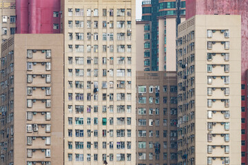 exterior of high rise residential building in Hong Kong city