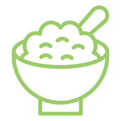 Wall Mural - Vector Design Cereal Bowl Icon Style